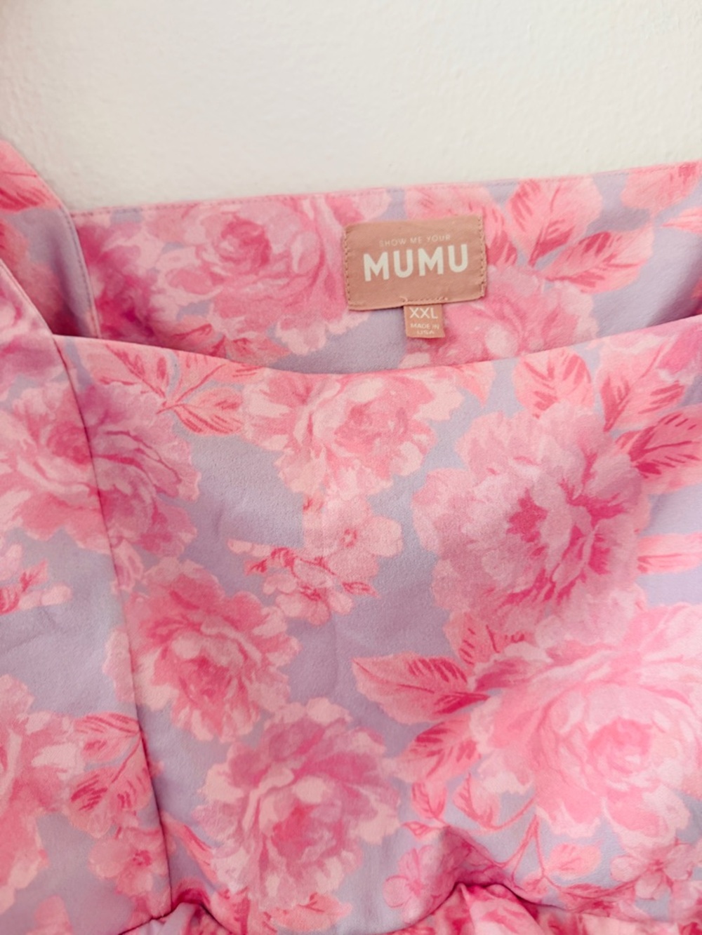 Show Me Your MuMu Dutchess Ruffle Top & Skirt Formal Set Pink Purple Floral XXL - Picture 7 of 11